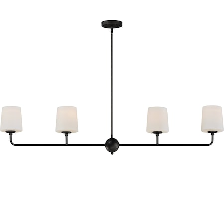 Maxim Lighting Bristol 4-Light Linear Chandelier 12097SWAR